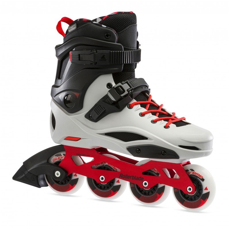 Rollerblade RB pro X red grey inline skate with four wheels of 80mm
